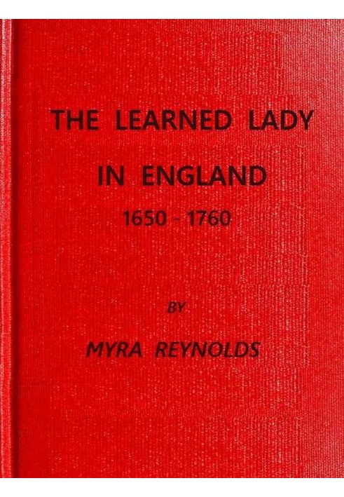 The Learned Lady in England, 1650-1760