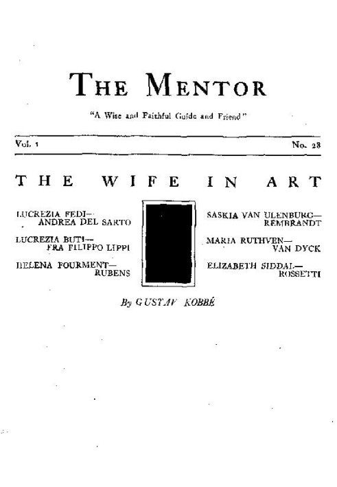 The Mentor: The Wife in Art, Vol. 1, Num. 28, Serial No. 28