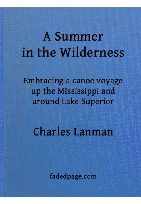 A Summer in the Wilderness embracing a canoe voyage up the Mississippi and around Lake Superior