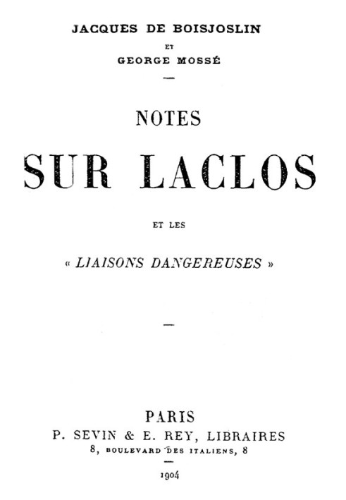 Нотатки про Лакло та Les Liaisons Dangereuses