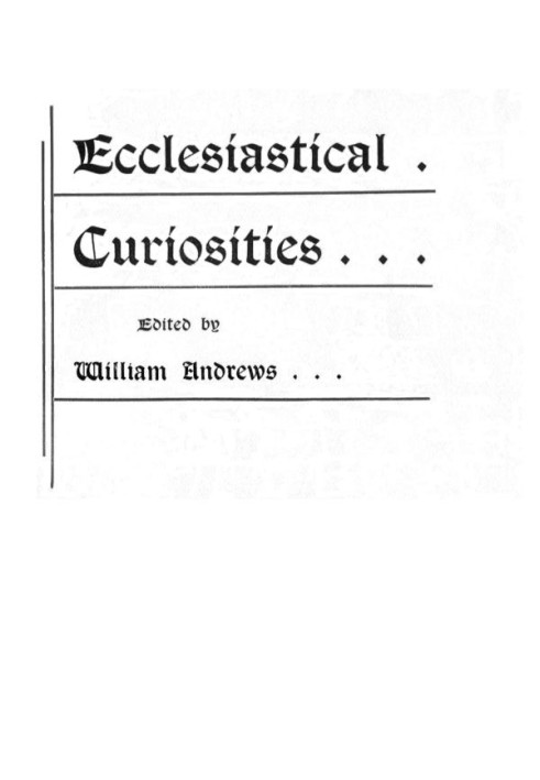 Ecclesiastical Curiosities