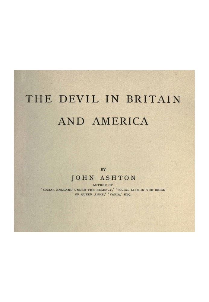 The Devil in Britain and America