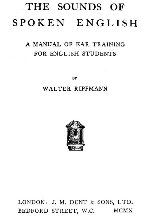 The Sounds of Spoken English: A Manual of Ear Training for English Students (4th edition)