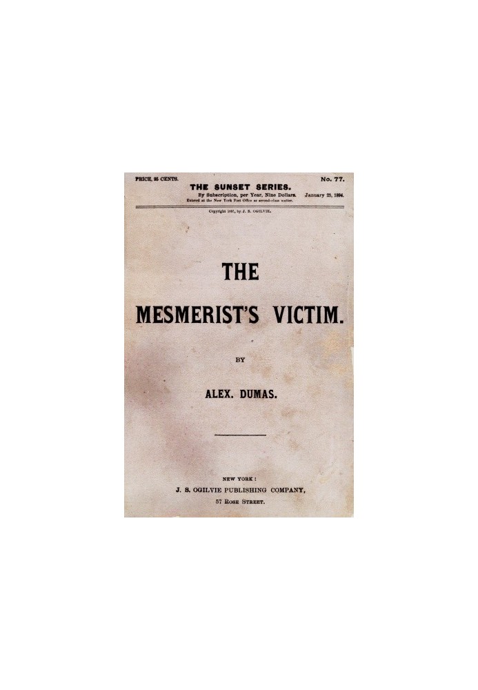 The Mesmerist's Victim