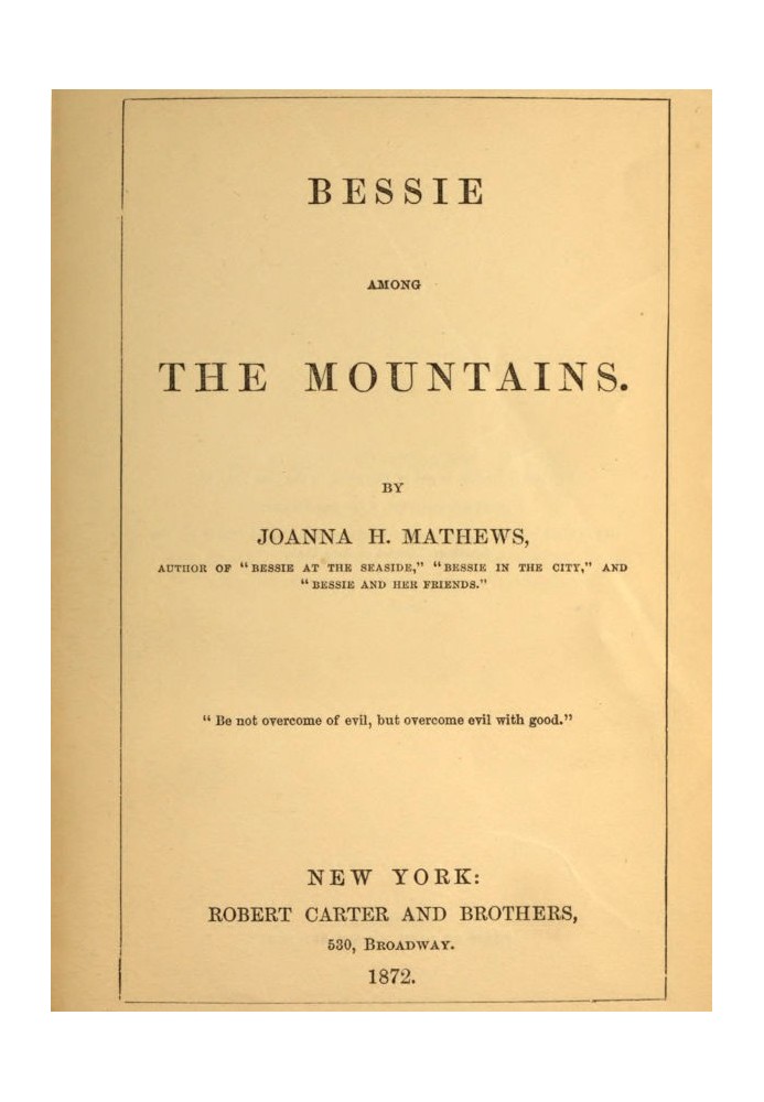 Bessie among the Mountains