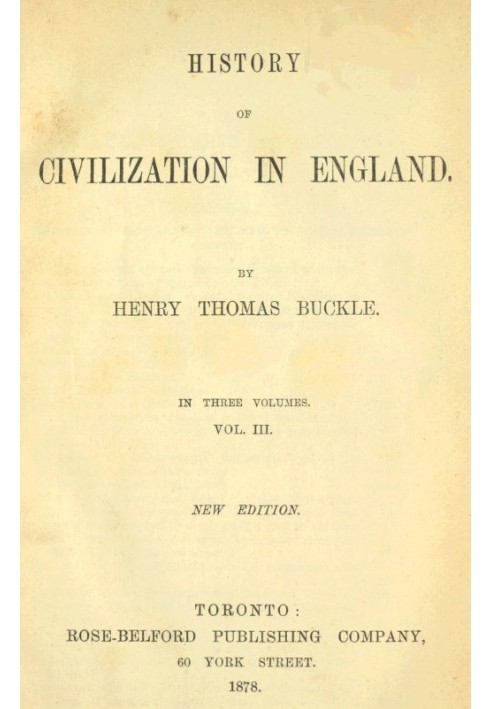 History of Civilization in England, Vol. 3 of 3