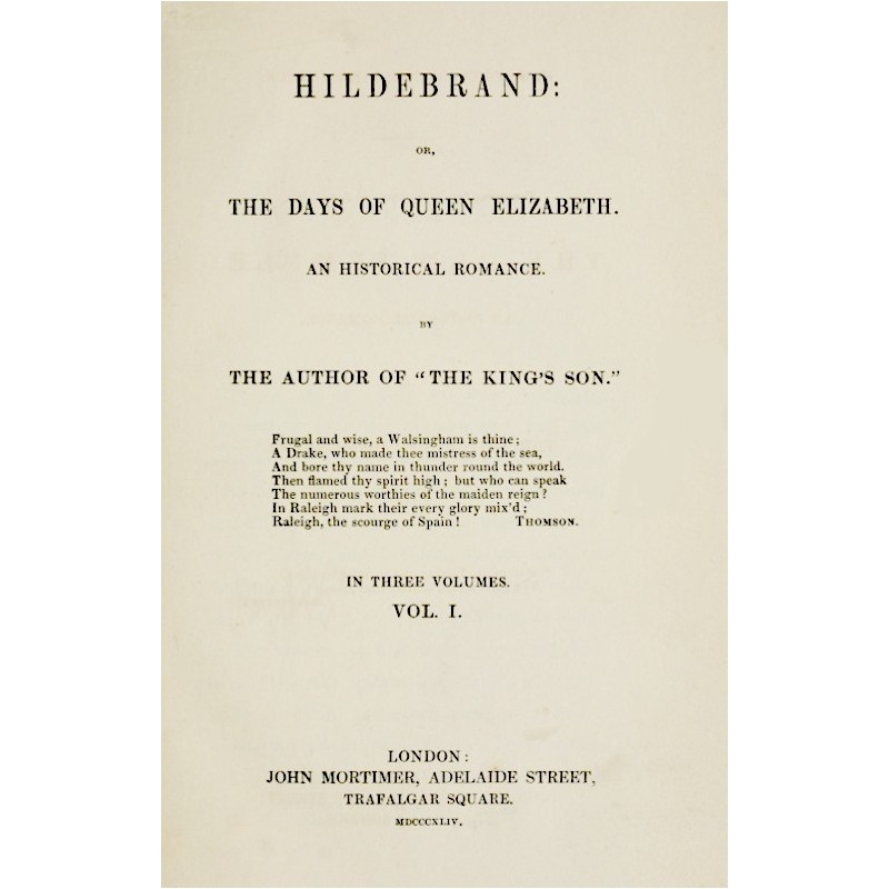 Hildebrand; or, The Days of...