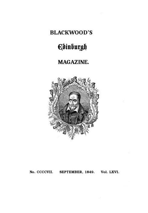 Журнал Blackwood's Edinburgh Magazine, том 66, № 407, сентябрь 1849 г.