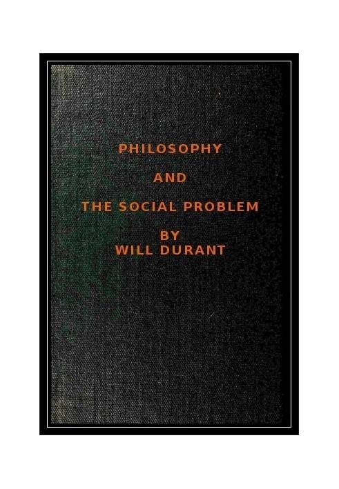 Philosophy and the Social Problem