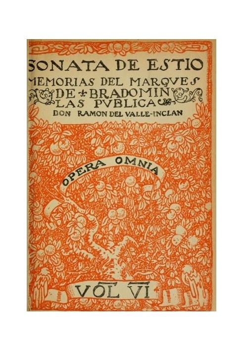 Summer Sonata: Memoirs of the Marquis of Bradomín