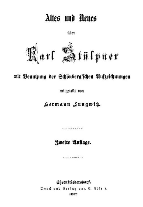 Old and new information about Karl Stülpner using Schönberg's notes