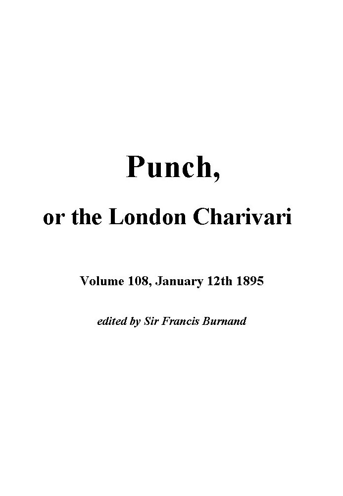 Панч, или Лондонский Чаривари, 12 января 1895 года.