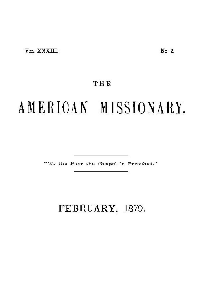 Американський місіонер — том 33, № 02, лютий 1879 р