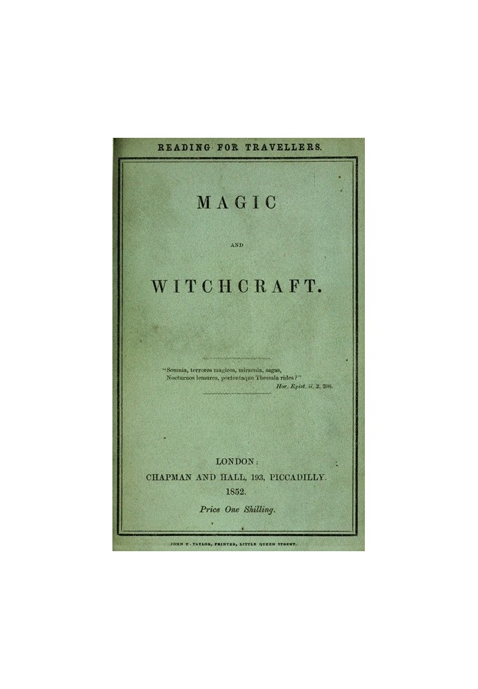 Magic and Witchcraft