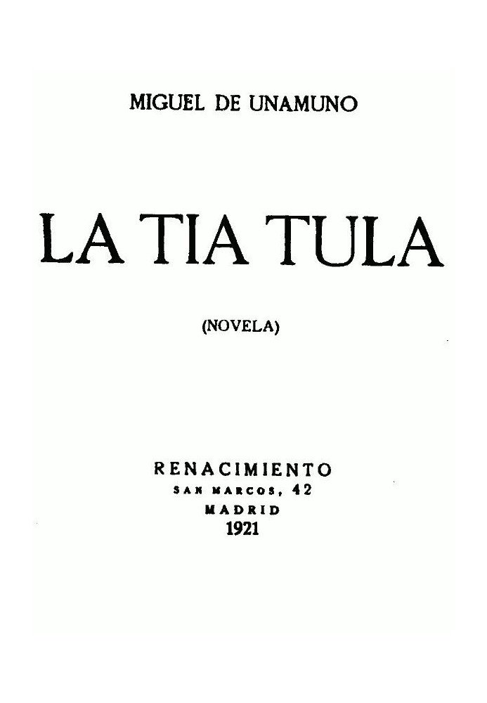 Aunt Tula (Novel)