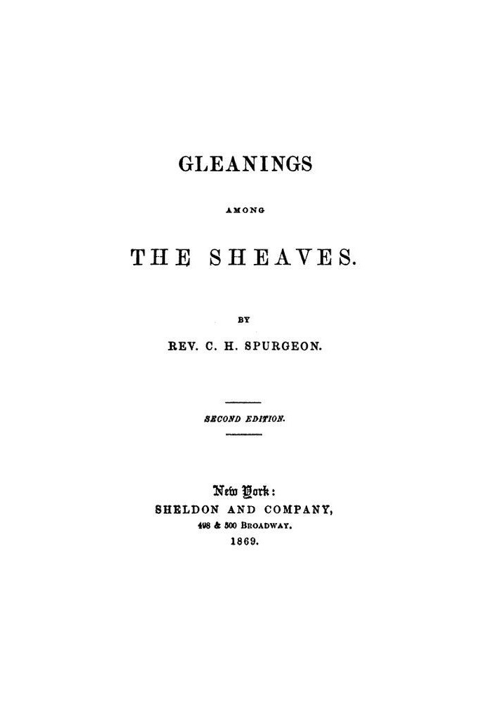 Gleanings among the Sheaves