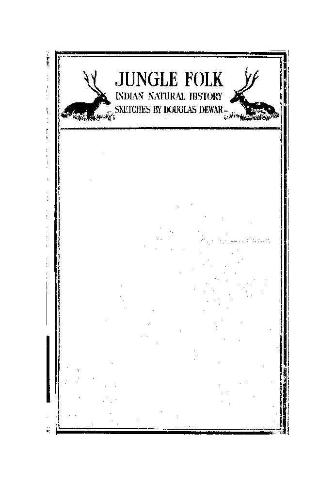 Jungle Folk: Indian Natural History Sketches