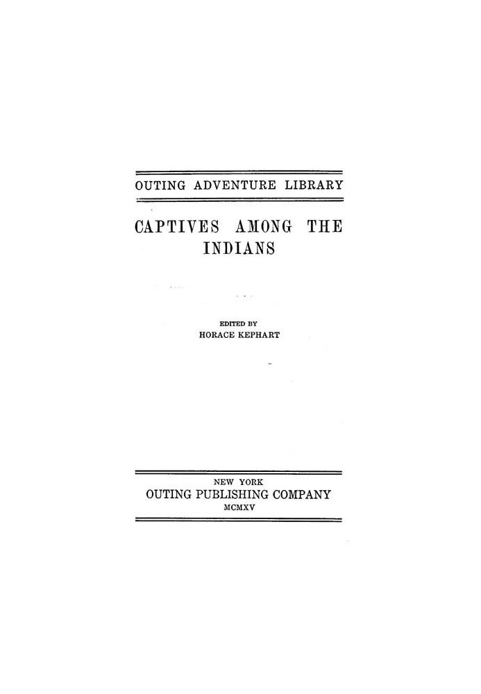 Captives Among the Indians