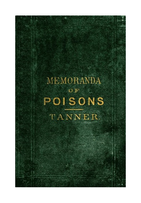 Memoranda on Poisons