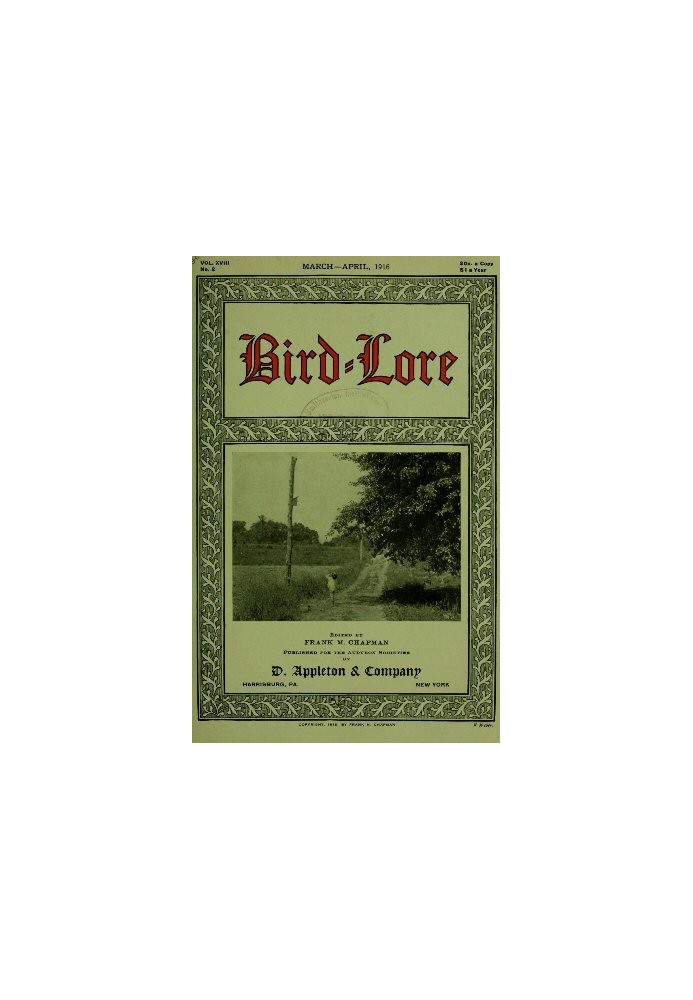 Bird-Lore, березень-квітень 1916 р