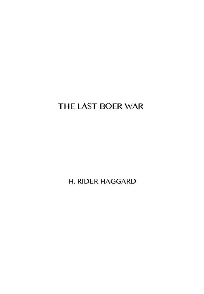 The Last Boer War