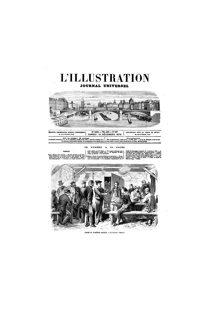 L'Illustration, № 1607, 13 декабря 1873 г.