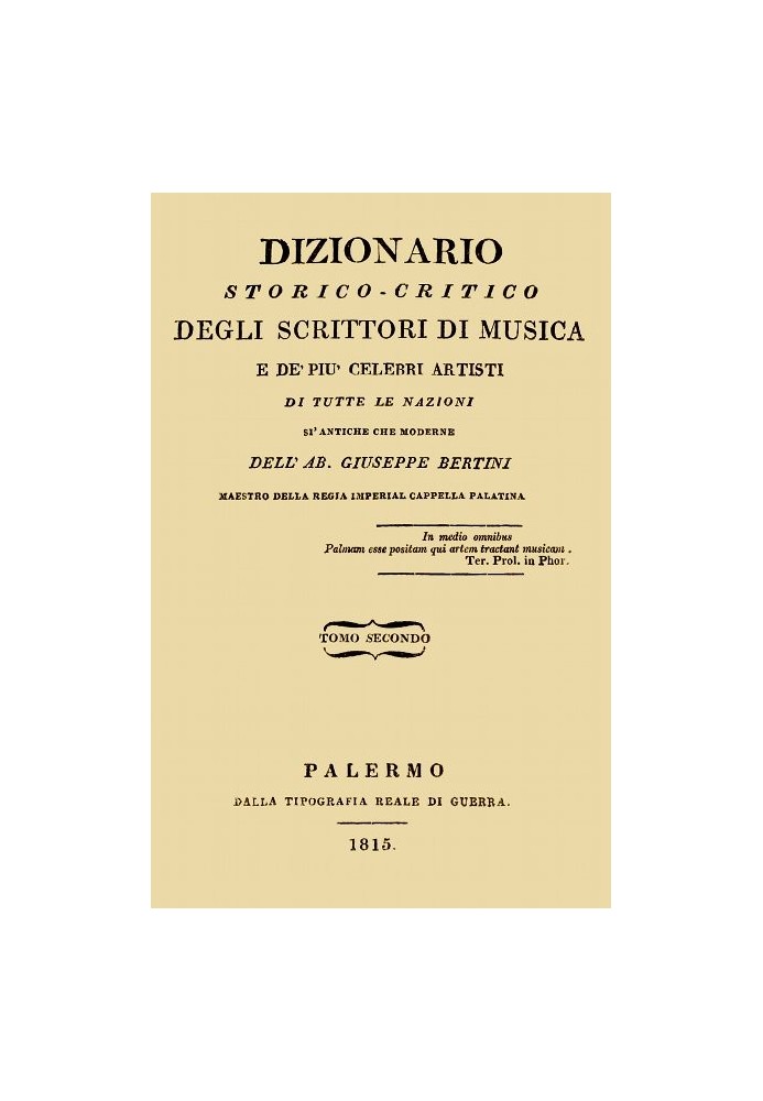 Історико-критичний словник музичних письменників і найвідоміших митців, вип. 2 З усіх народів, як давніх, так і сучасних