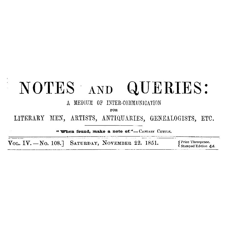 Примечания и вопросы, Vol....