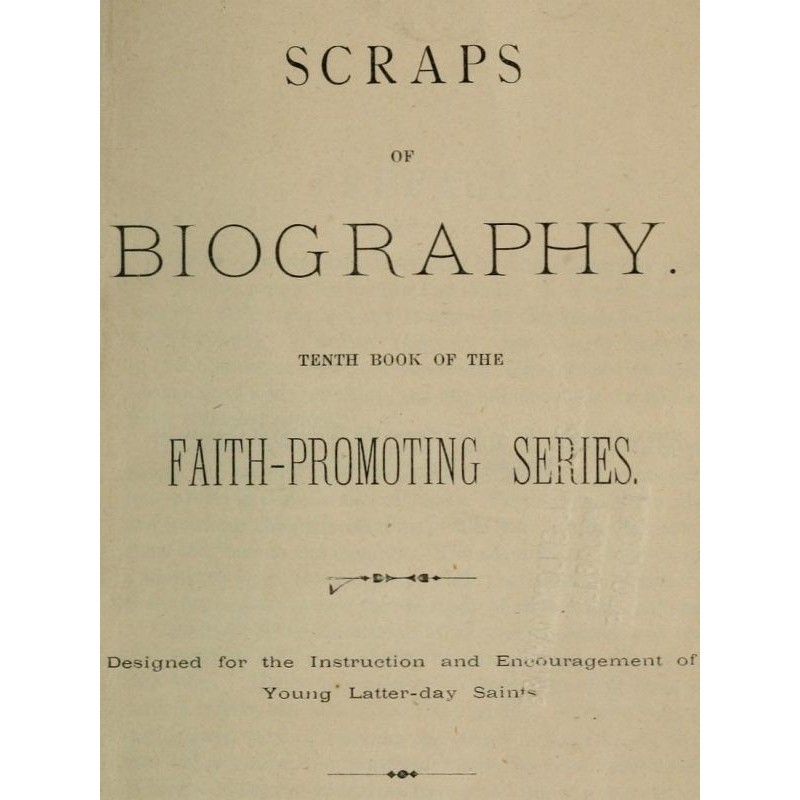 Scraps of Biography Tenth...