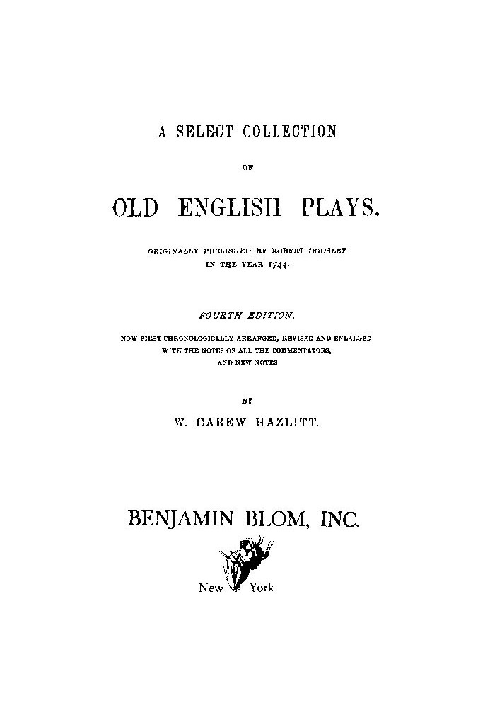 A Select Collection of Old English Plays, Volume 12