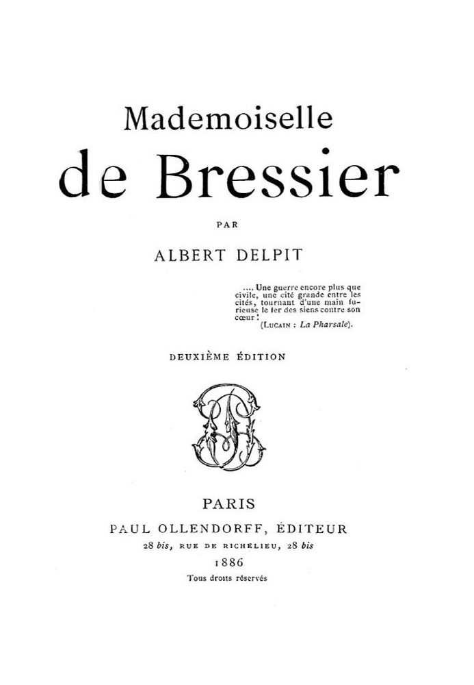 Mademoiselle de Bressier