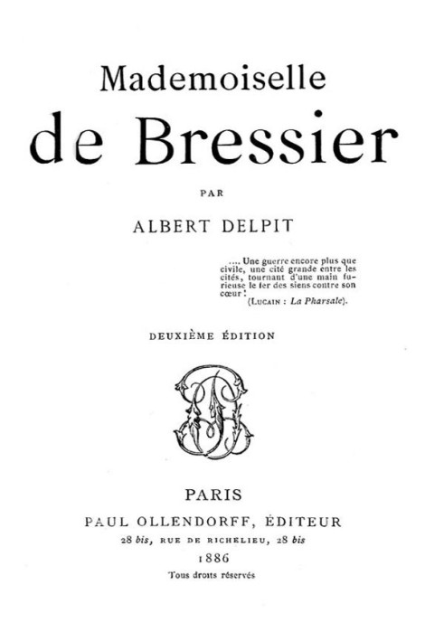 Mademoiselle de Bressier