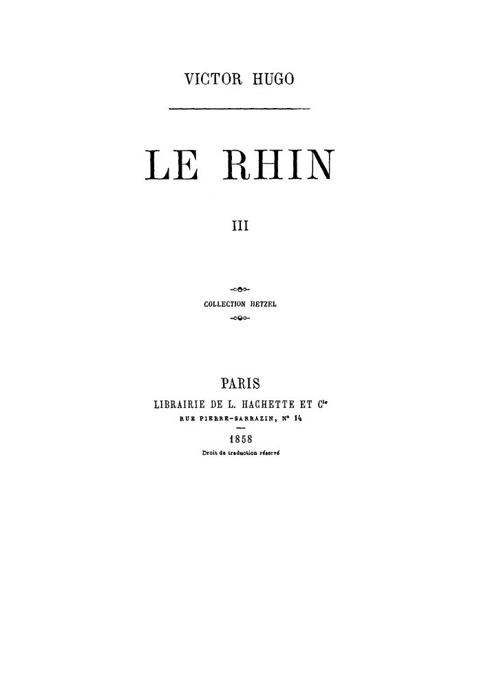 The Rhine, Volume III