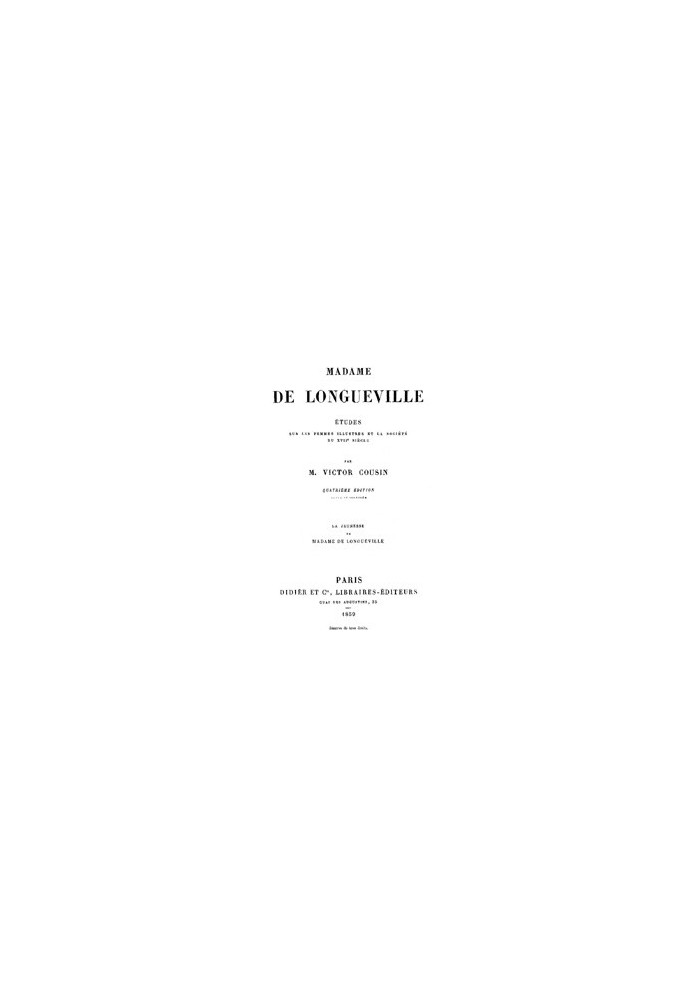 Madame de Longueville: The Youth of Madame de Longueville