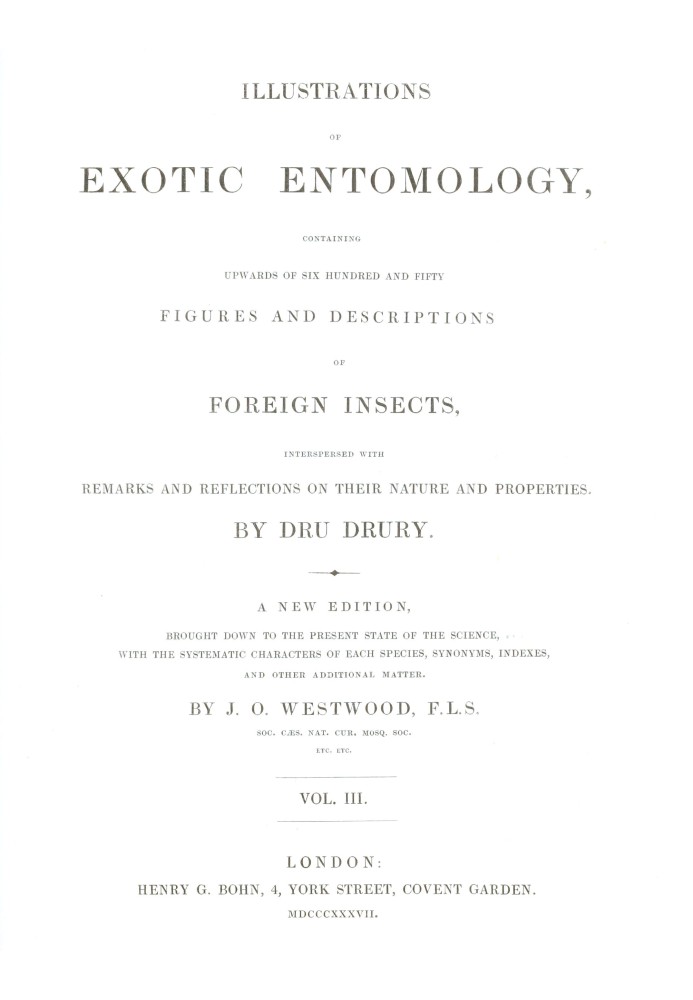 Illustrations of Exotic Entomology, Volume 3