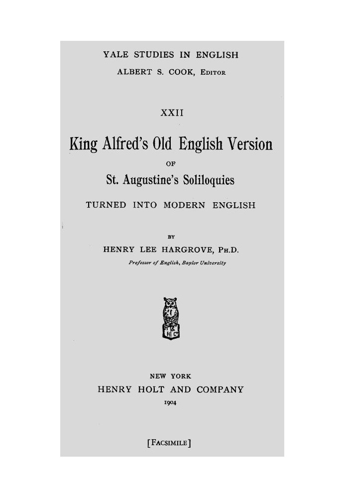 Староанглійська версія монологів святого Августина короля Альфреда перетворилася на сучасну англійську мову