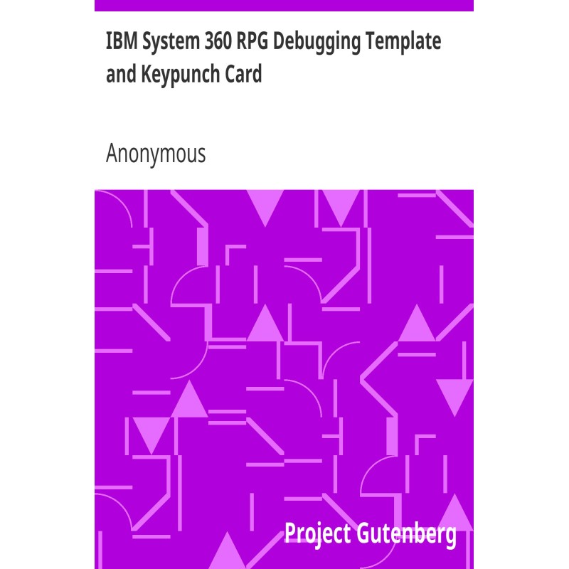 IBM System 360 RPG...