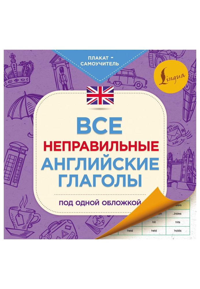 Все неправильные английские глаголы под одной обложкой. Плакат-самоучитель