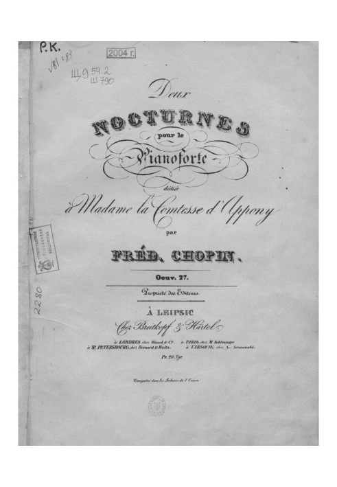 Two nocturnes for the pianoforte by Fred. Chopin