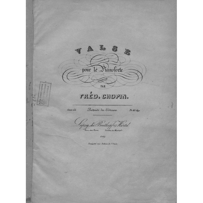 Valse pour le piano comp....