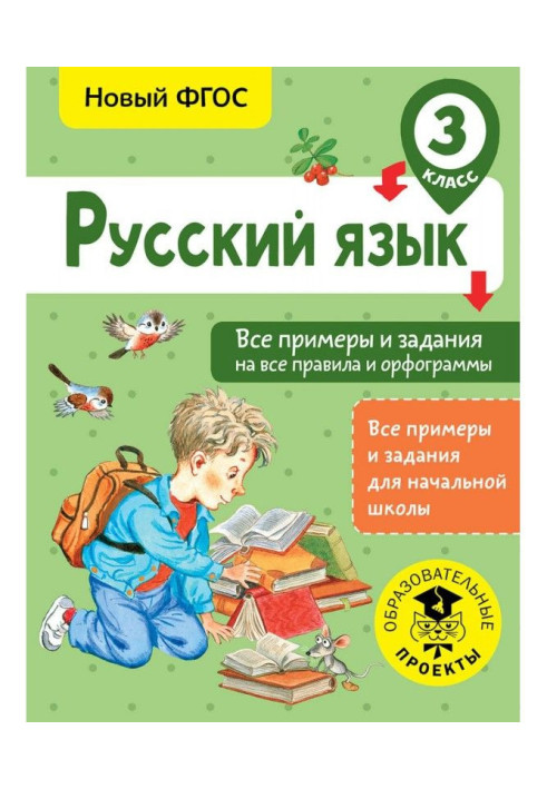 Russian. All examples and tasks on all rules and орфограммы. 3 class