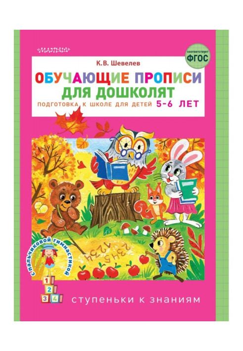 Teaching samples of writing for дошколят. Preparation there are 5-6 to school of children