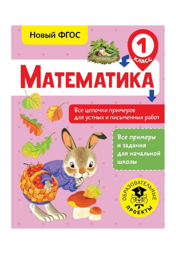 Математика. Усі ланцюжки прикладів для усних та письмових робіт. 1 клас