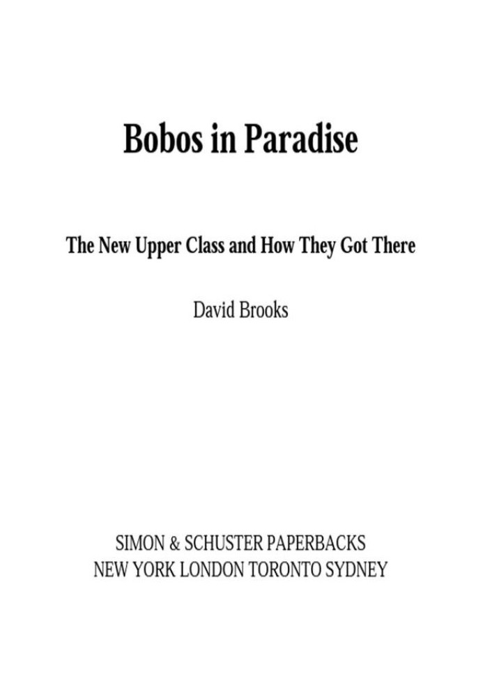 Bobos in Paradise