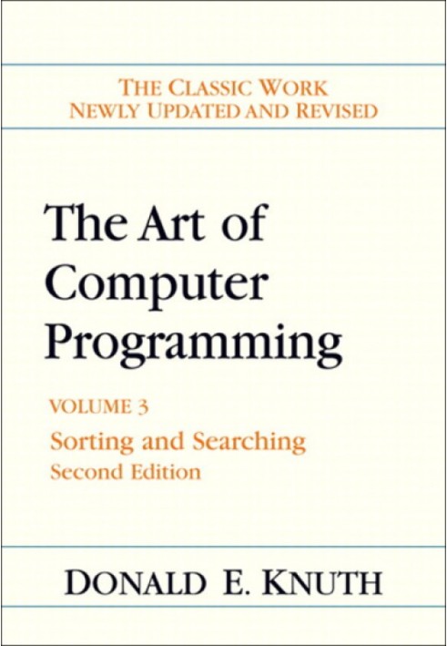 The Art of Computer Programming: Volume 3: Sorting and Searching