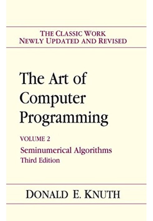 The Art of Computer Programming, Volume 2: Seminumerical Algorithms