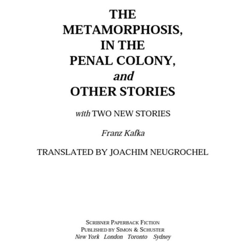 The Metamorphosis, in the...