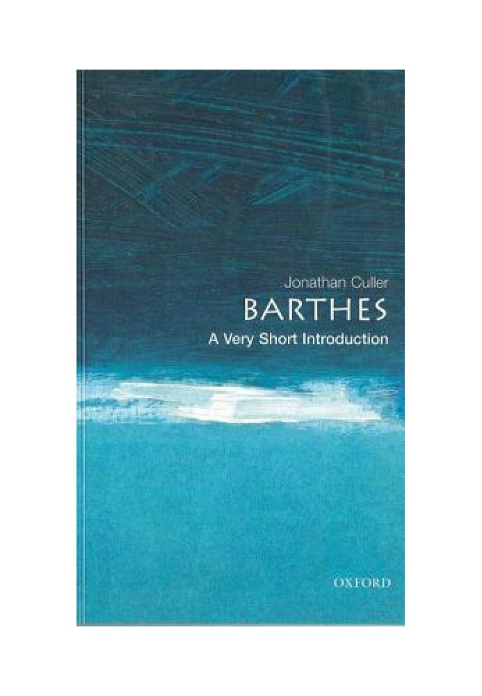 Barthes: A Very Short Introduction