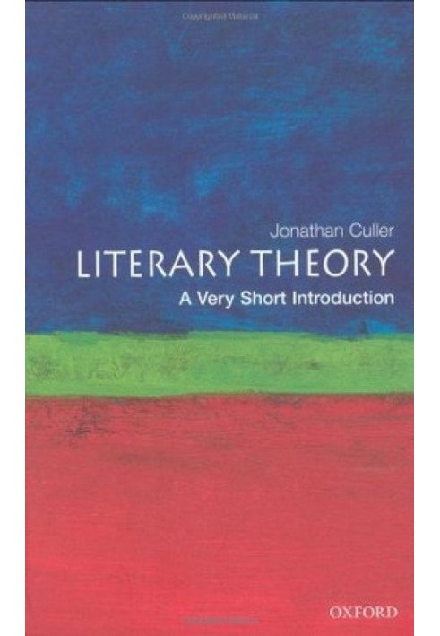 Literary Theory: A Very Short Introduction