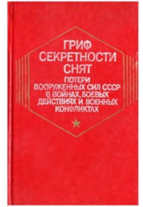 Гриф секретности снят. Потери вооруженных сил СССР в войнах, боевых действиях и военных конфликтах